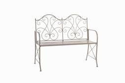 Panchina in ferro lavorato grigio chiaro shabby 2 Posti Panc