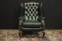 Poltrona Chesterfield Chester bergere / leather / pelle verd