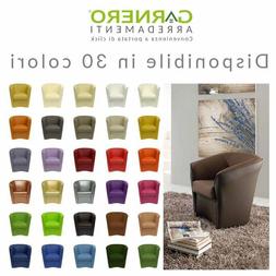 Poltrona colorata VALENTINA similpelle imbottita poltroncina