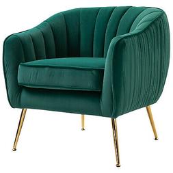 HOMCOM Poltrona da Salotto Design Moderno, Gambe in Metallo 