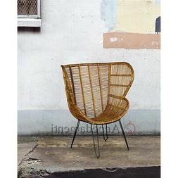 poltrona design rattan vimini etnico poltroncina da esterno 