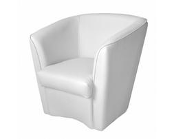 Poltrona ecopelle Bianco Panna Tortora 1 posto