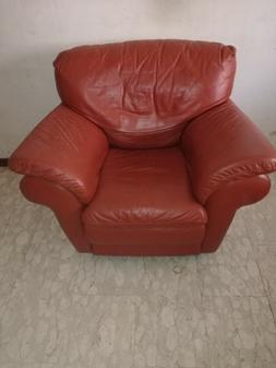 Poltrona in pelle originale Chateau D'Ax