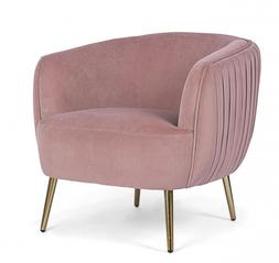 Poltrona in velluto Rosa Mod. Linsay