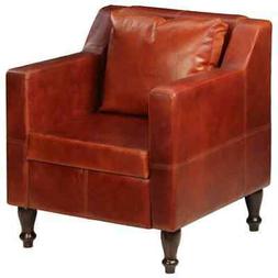 vidaXL Poltrona in Vera Pelle Marrone Scuro Vintage Arredo S