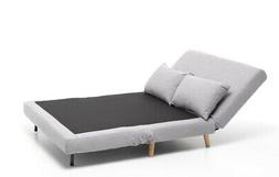 Poltrona letto a due posti relax colore grigio chiaro misura
