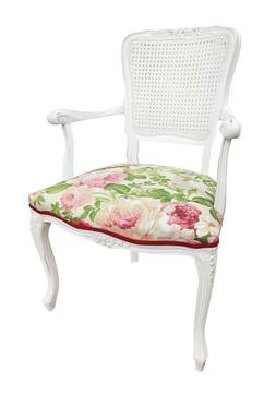 Poltrona Parigina Shabby in Legno Bianca Consumato per Camer
