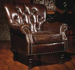 Poltrona Pelle vintage alta Qualit&agrave; Chester capitonn&eacute; cuoi