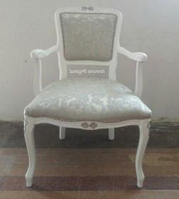 POLTRONA  POLTRONCINA   IMBOTTITA COLORE BIANCO  E ARGENTO