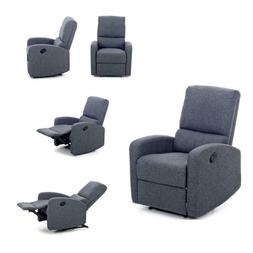POLTRONA RELAX RECLINER MANUALE STOFFA POGGIAPIEDI IMBOTTITA