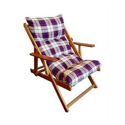 POLTRONA RELAX BORDEAUX SCOZZESE COMODONA IN LEGNO 3POSIZION