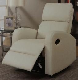 POLTRONA RELAX MANUALE ECOPELLE PANNA