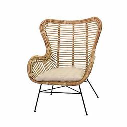 poltrona retro rattan vimini naturale design vintage giardin