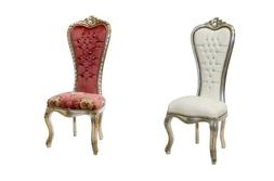 POLTRONA TRONO BAROCCO ARGENTO PELLE BIANCA VELLUTO ROSA ANT