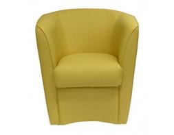 Poltrona Vanessa in ecopelle giallo ocra