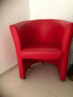 POLTRONCINA a POZZETTO in Ecopelle, con rotelle per ufficio,