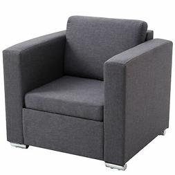 HOMCOM Poltroncina da Camera Salotto Relax Elegante Moderna 