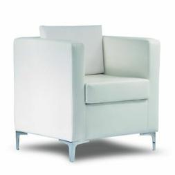 Poltroncina per sala attesa CUBO in ECOPELLE bianca nera o r