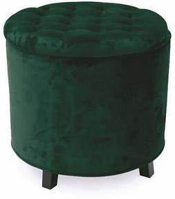 Pouf Poggiapiedi Contenitore &Oslash;55x55 cm in Velluto Soriani V