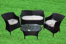 salotto da esterno giardino poly rattan alluminio