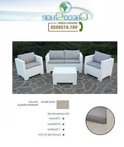 Salotto/Divano con Poltrone e Tavolino in Polyrattan per Est