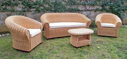 salotto gigante rattan naturale da esterno giardino midollin