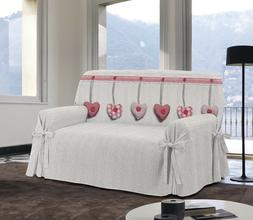 Con Laccetti Cotone Cuore Appeso Rosso Divano 3 Posti