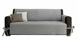 Copridivano Con Laccetti 2 3 4 Posti Tasche Laterali Cotone 