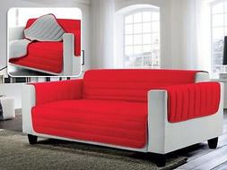 Salva Divano Microfibra Double Face 3 Posti Rosso Grigio Chi