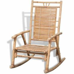 vidaXL Sedia a Dondolo da Esterno Giardino in Bamboo Relax P