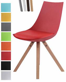 Sedia Design Pranzo ALBI Imbottita Similpelle Faggio Plastic