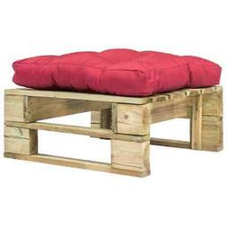 Da Giardino Su Pallet Con Cuscino Rosso In Legno Verde O5m2