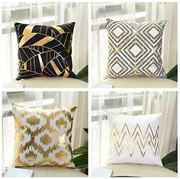 Lindong - Set di 4 federe decorative per cuscini da divano, 