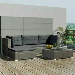 vidaXL Set Divani da Giardino Modulare 12 pz Polyrattan Grig