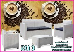 Set divani Esterno 4 pezzi polyrattan Nebraska 2  nuovo