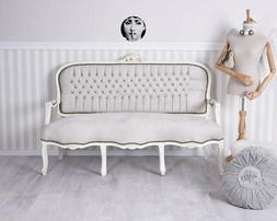 Vintage Panca Shabby Chic Imbottito Velluto