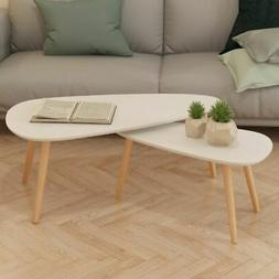 Caff&egrave; Set 2 Pz In Legno Stile Scandinavo Vari Colori