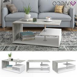 Guillermo Tavolino Da Salotto Bianco Cemento 91x52