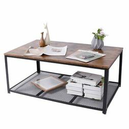 Salotto Rettangolare Design Moderno Industriale Legno Metall
