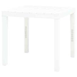 vidaXL Tavolo da Giardino Bianco 78x78x72 cm in Plastica Tav