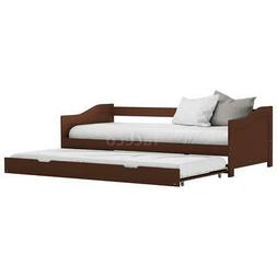 Letto A Scomparsa Marrone Scuro Legno Pino 90x200cm A2k1