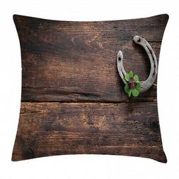 Rusty Ferro Di Cavallo Sul Legno
