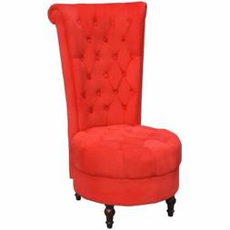 vidaXL Poltrona a Schienale Alto Rosso G9L6